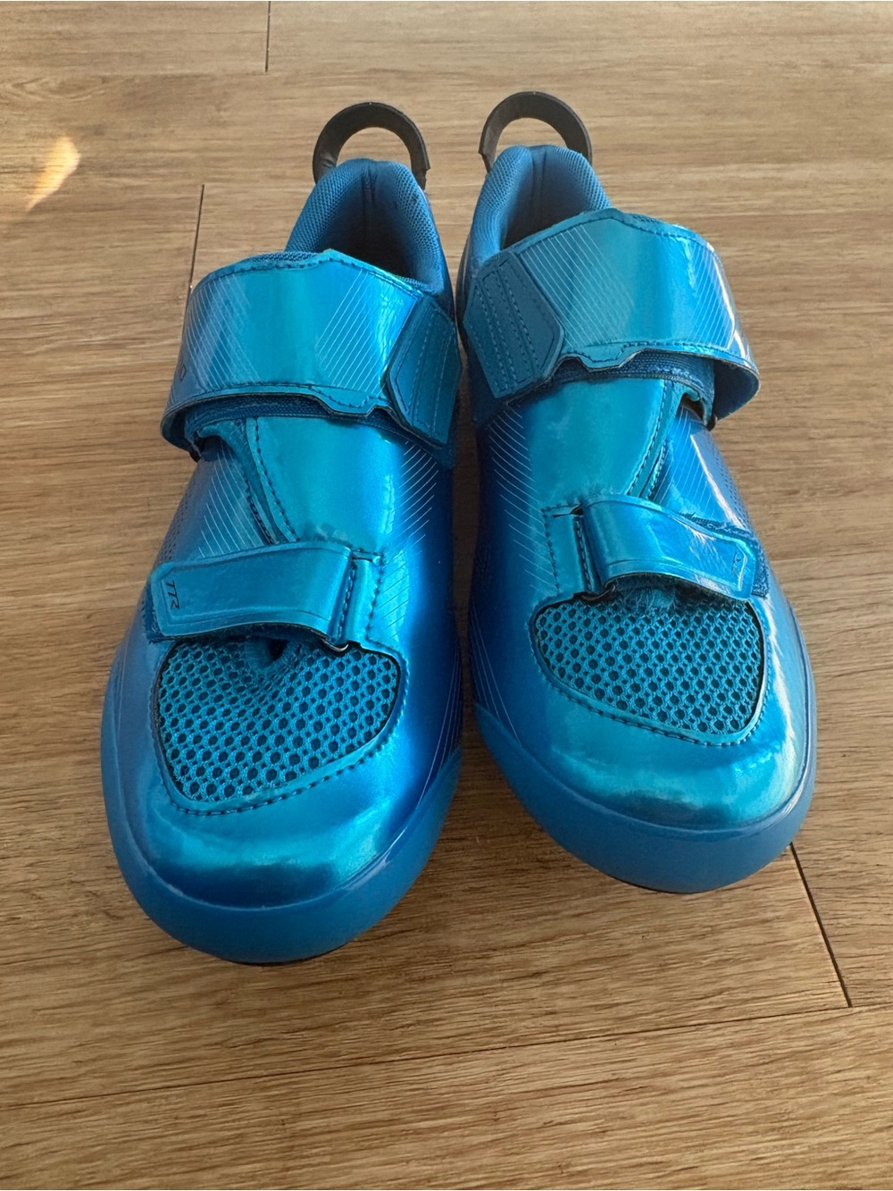 Shimano Men’s TR9 Blue Triathlon Cycling Shoe SH-TR901 Hook Loop Straps EU 44